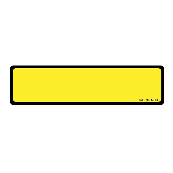 Blank Chart Labels 1-3/8" x 5-3/8" Yellow w/Black
